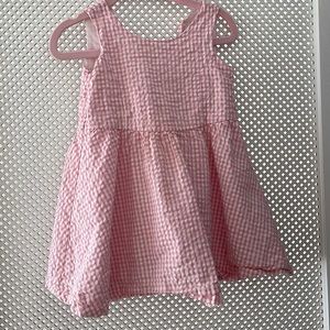 Hope & Henry pink and white plaid dress